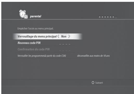 VISIOSAT TNT 5050 TNTSAT - Contrôle parental. - 1