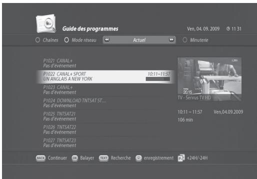 VISIOSAT TNT 5050 TNTSAT - Mode actuel : bouton JAUNE - 1