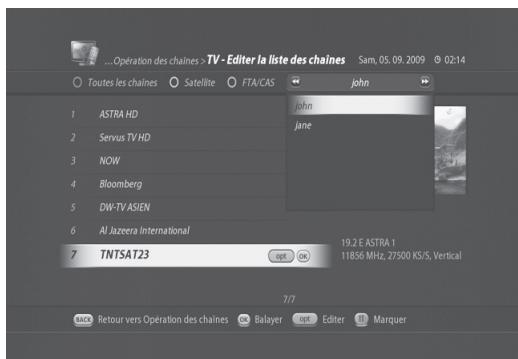VISIOSAT TNT 5050 TNTSAT - Renommer des groupes préféres - 1