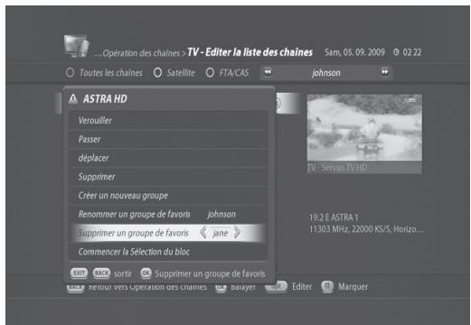 VISIOSAT TNT 5050 TNTSAT - Suppression de groupes préféres - 1