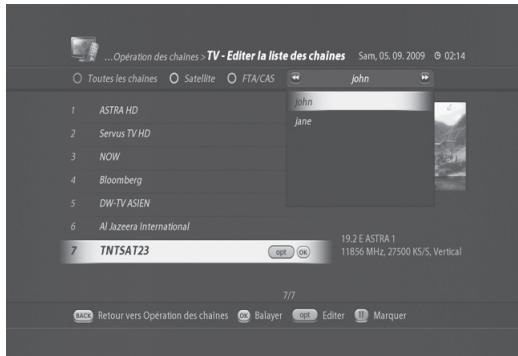 VISIOSAT TNT 5050 TNTSAT - Sélection de groupes préférentes - 1