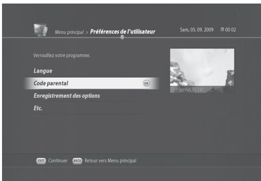 VISIOSAT TNT 5050 TNTSAT - Verrouillage parental - 2