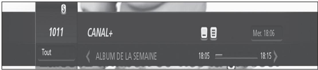 VISIOSAT TNT 5050 TNTSAT - Informations generales du bandeau d'information - 1