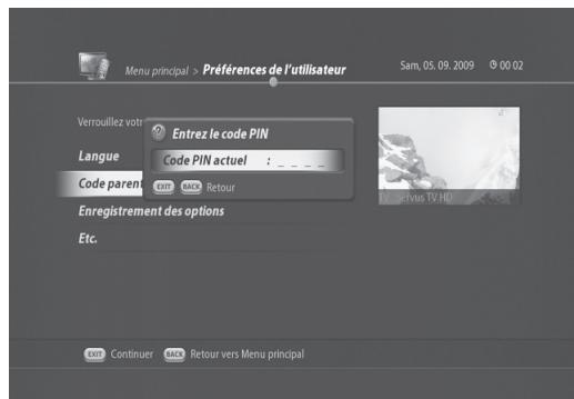VISIOSAT TNT 5050 TNTSAT - Verrouillage parental - 3