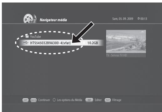 VISIOSAT TNT 5050 TNTSAT - Utilisation d'une clé USB - 3