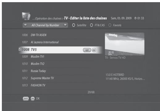 VISIOSAT TNT 5050 TNTSAT - Editor la chaine - 2