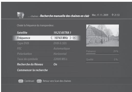 VISIOSAT TNT 5050 TNTSAT - Recherche manuelle des chaînes en clair - 1