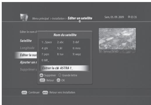 VISIOSAT TNT 5050 TNTSAT - Renommer les satellites - 1