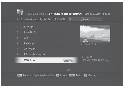 VISIOSAT TNT 5050 TNTSAT - Editor la chaine - 1