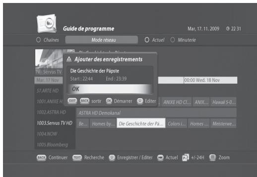 VISIOSAT TNT 5050 TNTSAT - Programmation d'enregistrement - 3