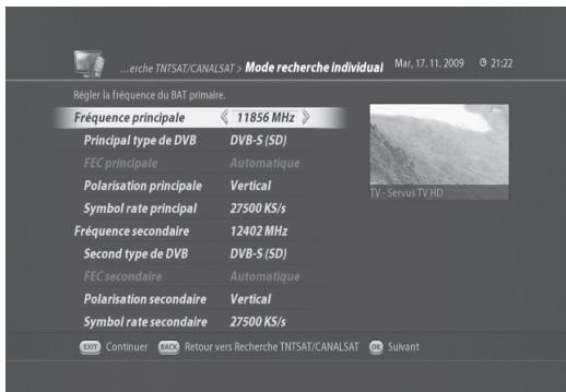 VISIOSAT TNT 5050 TNTSAT - Recherche TNTSAT/CANALSAT (MENU > Installation > Recherche de chaîne) - 2