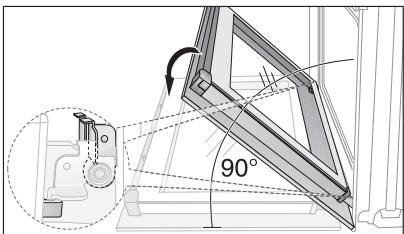 ARTHUR MARTIN FE 3414 NG - Accrochage de la portedu four - 2