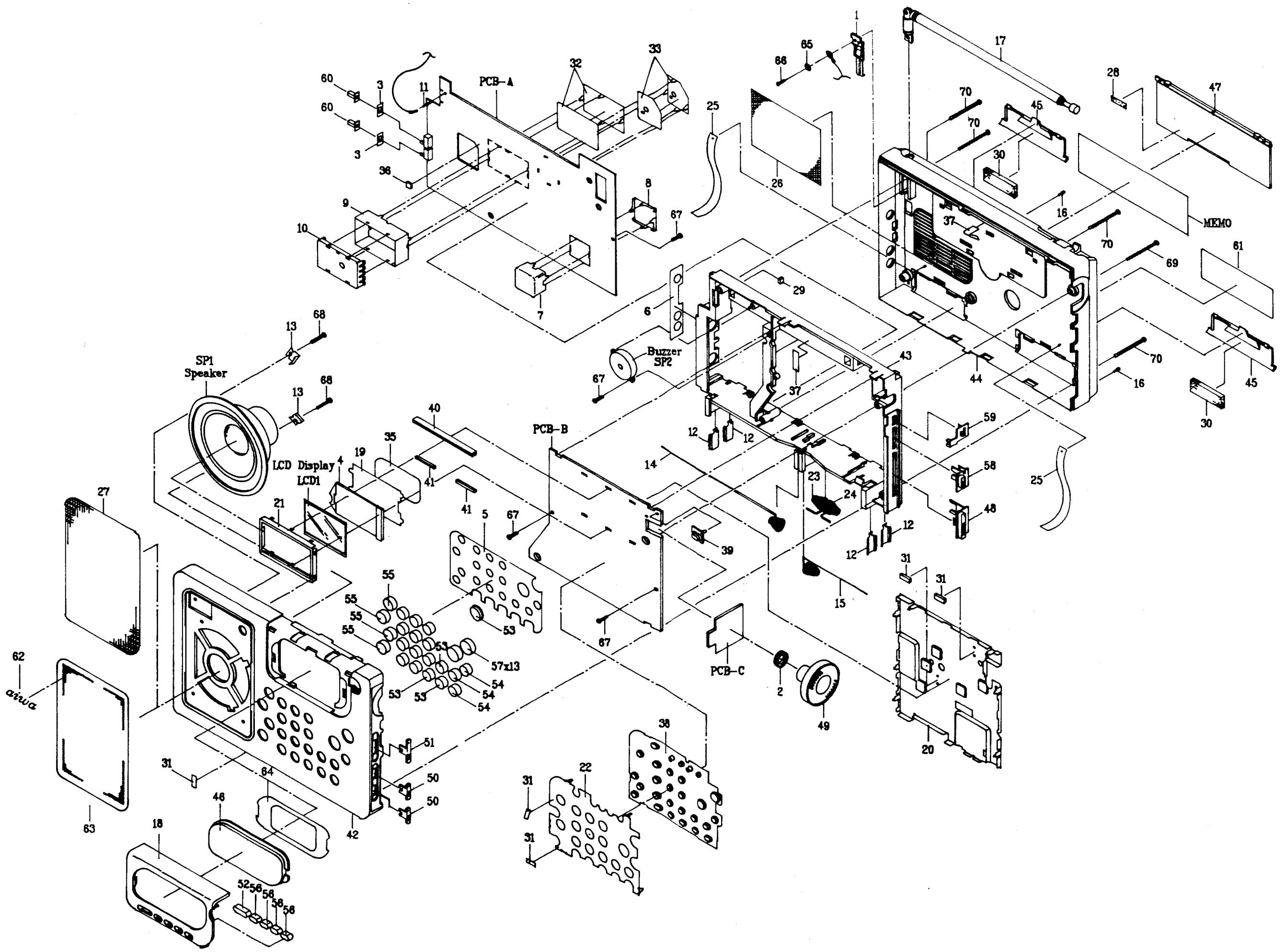 AIWA Aiwa wr-d1000 - TRANSISTORS - 17