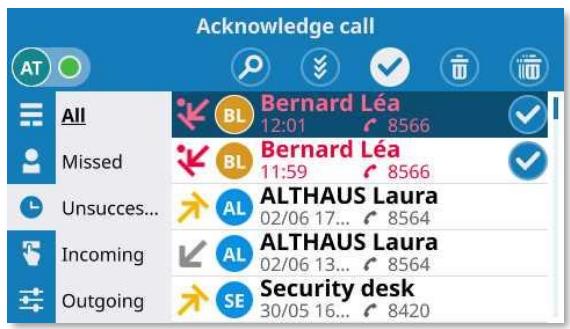 ALCATEL-LUCENT ALE-300 - Acquitter l'appel manqué sélectionné - 2