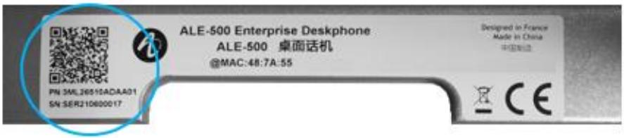 ALCATEL-LUCENT ALE-400 - Numéro de produit / Numéro de série - 1