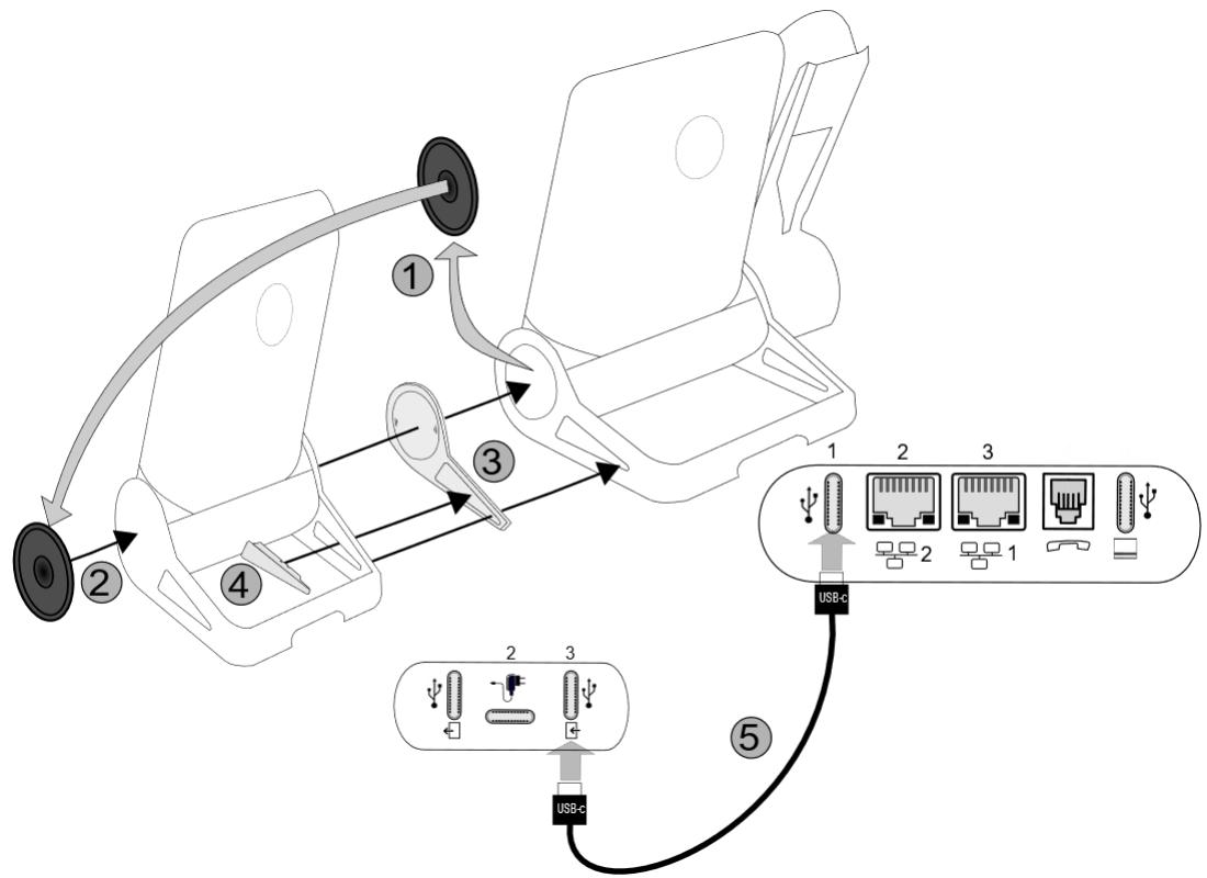 ALCATEL-LUCENT ALE-400 - Installer le module d'extension sur le téléphone - 1