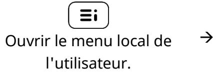 ALCATEL-LUCENT ALE-500 - Menu local de l'utilisateur - 1