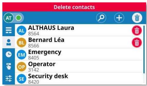 ALCATEL-LUCENT ALE-500 - Ouvrir le menu local de l'utilisateur : Contacts. - 1