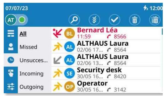 ALCATEL-LUCENT ALE-500 - Journaux des appeals - 6