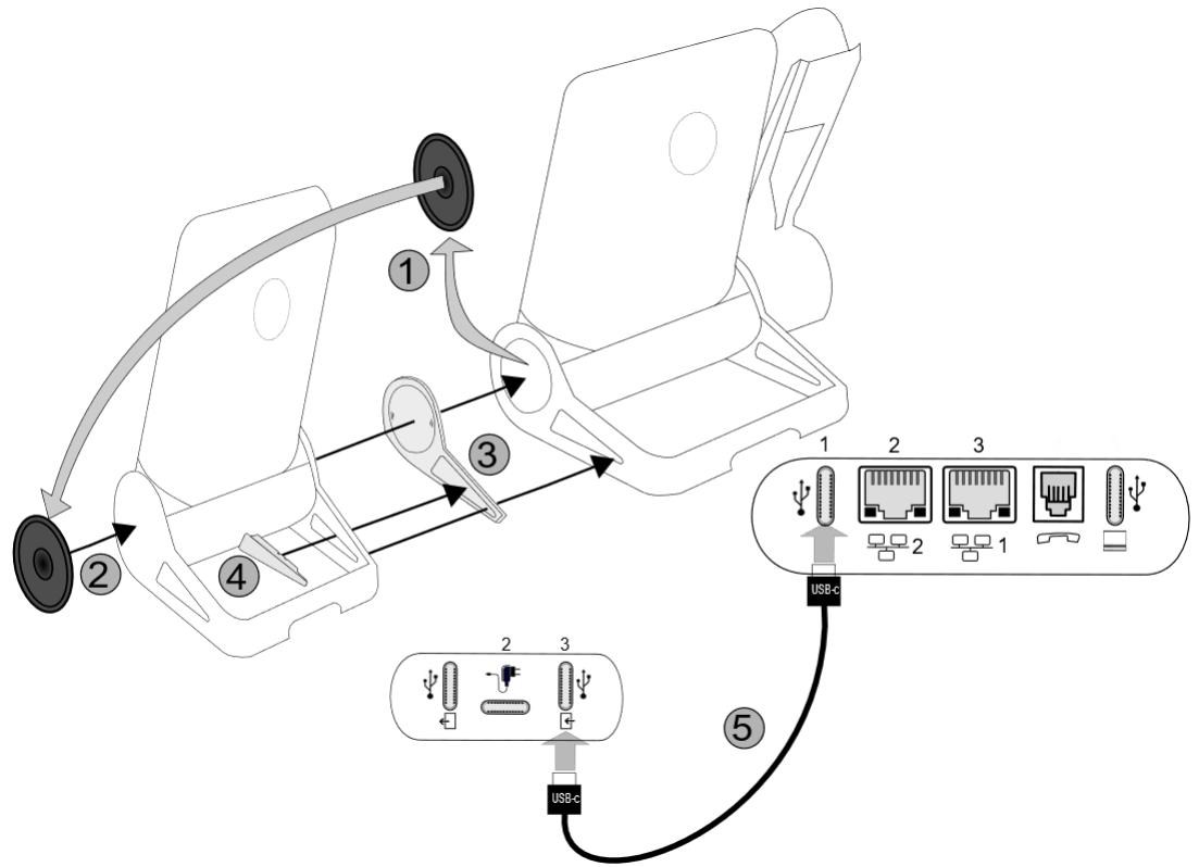 ALCATEL-LUCENT ALE-500 - Installer le module d'extension sur le téléphone - 1