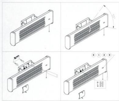 DREXON 704200 réglette infrarouge mural 12000w - Instructions pour le montage - 3