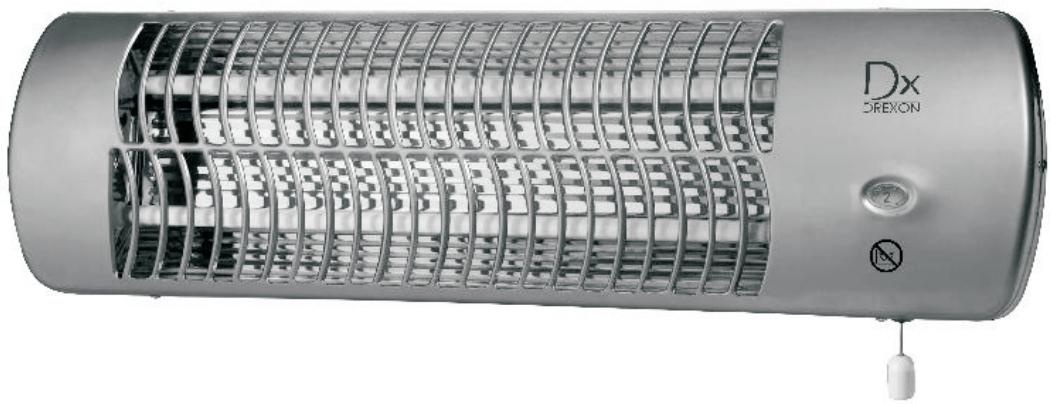 DREXON 704200 réglette infrarouge mural 12000w - Calefaction infrarrojo 1200W - 1