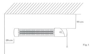DREXON 704200 réglette infrarouge mural 12000w - Instructions pour le montage - 1