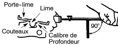 MCCULLOCH CS 420T Tronçonneuse - POUR AFFUTER LA CHAINE : - 1