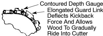 MCCULLOCH CS 420T Tronçonneuse - KICKBACK SAFETY FEATURES - 2