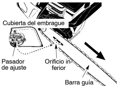 MCCULLOCH CS 420T Tronçonneuse - ACOPLAMIENTO DE LA BARRA GUIA Y LA CADENA (si no está ya acopladas) - 7