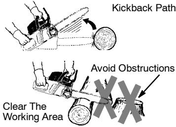 MCCULLOCH CS 420T Tronçonneuse - Avoid Pull-In: - 1