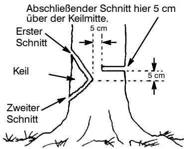 MCCULLOCH CS 420T Tronçonneuse - UNTERSCHNITT UND FALLEN DES BAUMS - 1