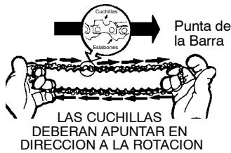 MCCULLOCH CS 420T Tronçonneuse - ACOPLAMIENTO DE LA BARRA GUIA Y LA CADENA (si no está ya acopladas) - 4