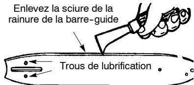 MCCULLOCH CS 420T Tronçonneuse - MAINTENANCE DE LA BARRE - 1