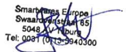 TRISTAR Tristar BW-4780 Couverture électrique - SIGNED FOR AND ON BEHALF OF: - 2