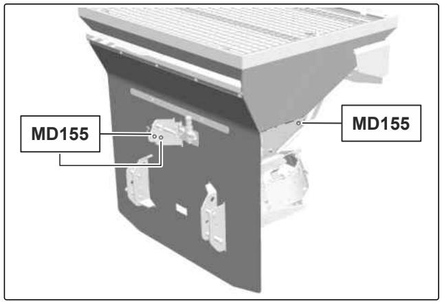 AMAZONE E+S 751 - Positions des pictogrammes d'advertisement - 2