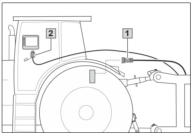 AMAZONE E+S 751 Hydro - Déconnecter l'ISOBUS ou l'ordinateur de commande - 1