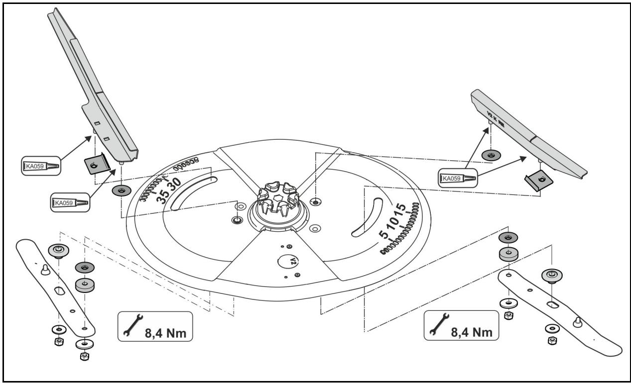 AMAZONE ZA-V Control - Remplacement des aubes d'epandage - 1