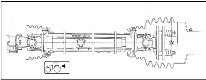 AMAZONE ZA-V Control - Arbre à cardan avec embrayage à friction (910 mm) - 1