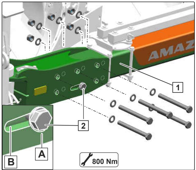 AMAZONE Tyrok 400 - Adapter la plage de réglage de la largeur du premier sillon à la largeur de voie interieure du tracteur - 1