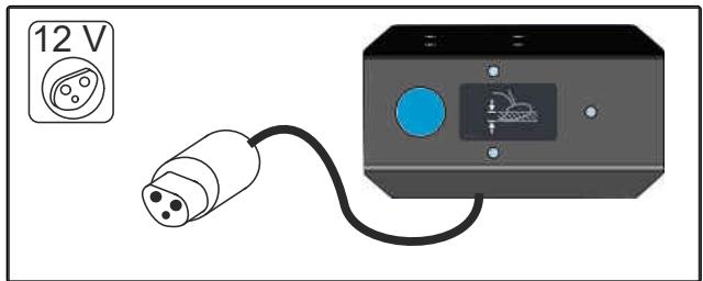 AMAZONE Tyrok 400 - Brancher l'alimentation électrique du réglage électrohydraulique de la profondeur de travail - 1