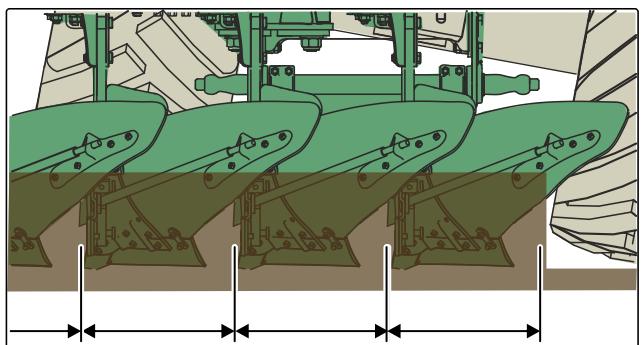 AMAZONE Tyrok 400 - Largeur de travail du corps de charrue - 1
