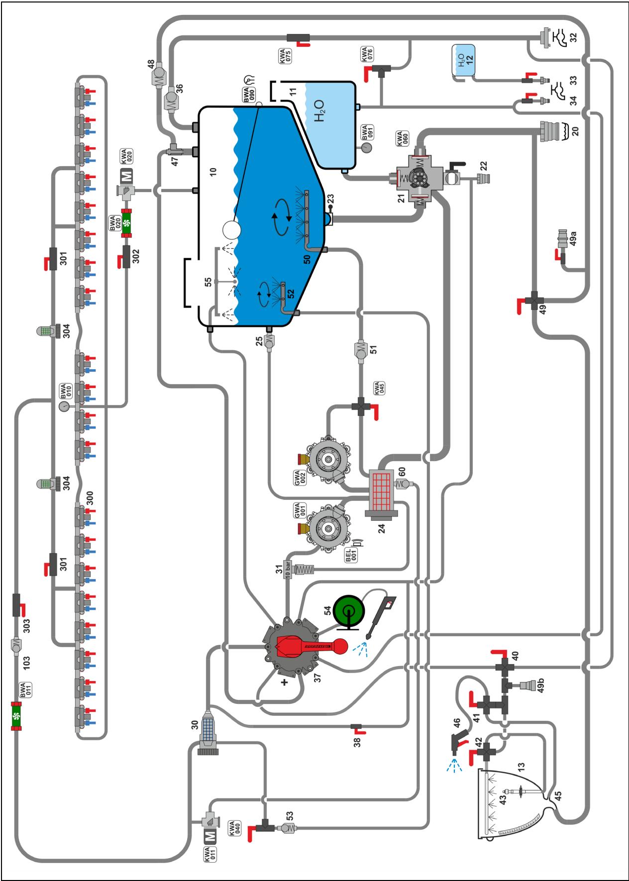 AMAZONE Tyrok 400 V - Circuit de liquide Commutation individuelle des buses AmaSelect - 1