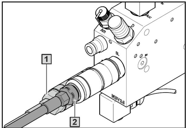 AMAZONE Tyrok 400 V - Conduites de frein hydraulique du système hydraulique de freinage à deux conduites arrachées. - 1