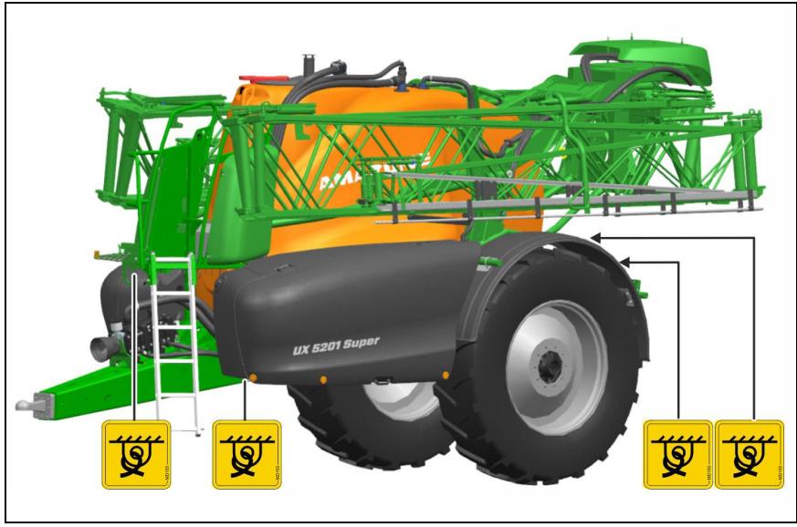 AMAZONE Tyrok 400 V - Arrimage de la machine - 1