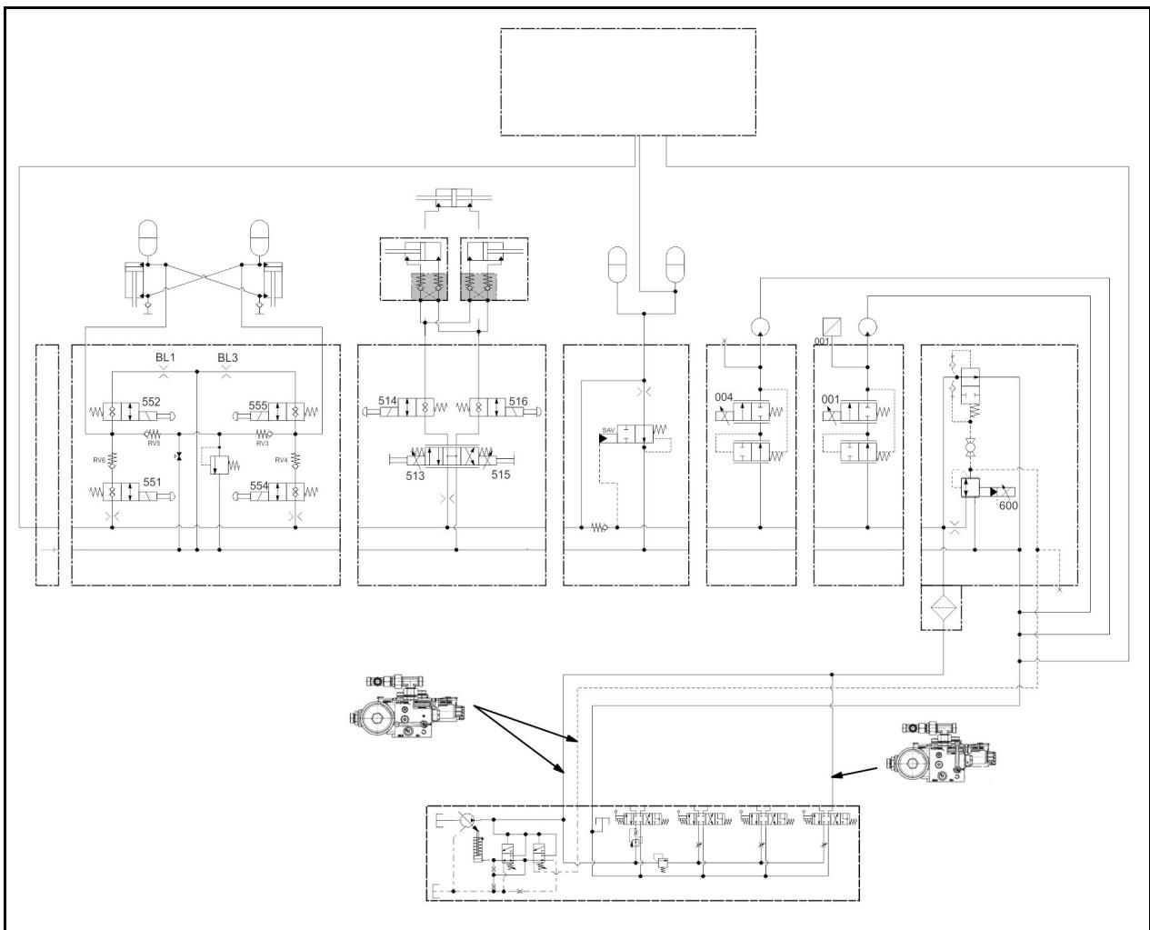 AMAZONE Tyrok 400 V - Schéma hydraulique - 1