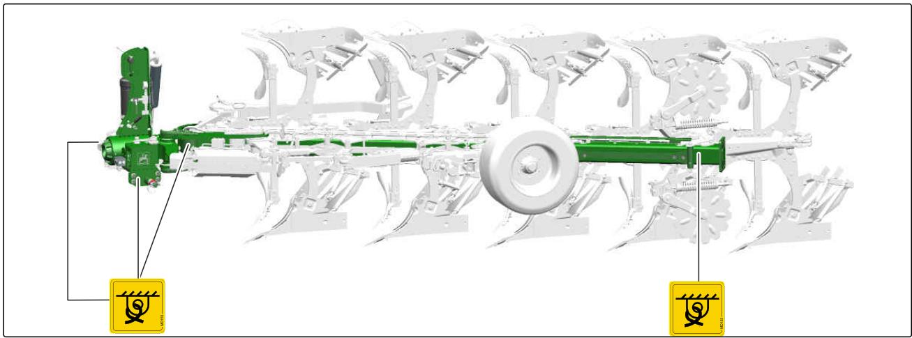 AMAZONE Teres 300 avec roue de jauge oscillante - Arrimer la machine - 1