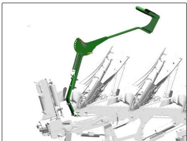 AMAZONE Teres 300 avec roue de jauge oscillante - Mettre le bras du packer en position de transport - 1