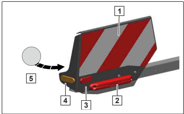 AMAZONE Teres 300 V avec roue de jauge oscillante - Éclairage arrêté et signalisation pour le déplacement sur route - 1
