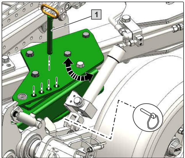 AMAZONE Teres 300 V avec roue de jauge oscillante - Réglage manuel de la largeur de travail des corps de charrue - 4